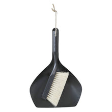 Lade das Bild in den Galerie-Viewer, Kehrset Schwarz Metall Holz Kehrgarnitur Kehrwisch