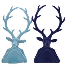 Lade das Bild in den Galerie-Viewer, Dekobüste Hirsch 30 cm modern Kunststoff beflockt Dekohirsch Büste Dekofigur
