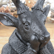 Lade das Bild in den Galerie-Viewer, 2er Set Hirschbüste Schwarz