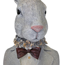 Lade das Bild in den Galerie-Viewer, Hasenbüste Polyresin Herr od. Dame 39 cm modern Osterhase Osterdekoration Deko Ostern Büste Hasenfigur Hase Dekohase