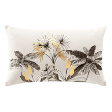 Lade das Bild in den Galerie-Viewer, Dekokissen Palmen Beige Schwarz Gold