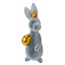 Lade das Bild in den Galerie-Viewer, Deko Osterhase Grau Gold 31 cm Dekohase Osterdeko Deko Ostern