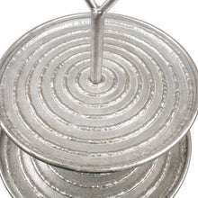 Lade das Bild in den Galerie-Viewer, Etagere Metall Silber 38 x 42 cm Dekoetagere Metalletagere