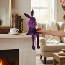 Lade das Bild in den Galerie-Viewer, Kantenhocker Osterhase Pink 25 cm Kunststoff beflockt modern Dekohase Osterdekoration Dekoration Ostern