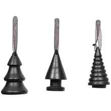 Lade das Bild in den Galerie-Viewer, 3er Set Chirtsbaumhänger Baum Schwarz Holz