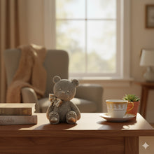 Lade das Bild in den Galerie-Viewer, Dekofigur Teddy Gold Glitzer 13 cm modern Polystone Dekobär Teddybär