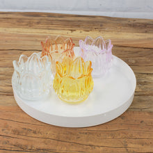 Lade das Bild in den Galerie-Viewer, 4er Set Windlicht Glas Tulpe Dekowindlicht Glaswindlicht Teelichthalter