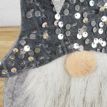 Lade das Bild in den Galerie-Viewer, 2er Set Dekowichtel Grau Filz modern 29 cm Weihnachtswichtel Weihnachtsdeko