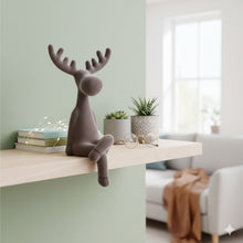 Lade das Bild in den Galerie-Viewer, Kantenhocker Rentier Fuchsia, Grau, Orange oder Pink 20 cm modern Dekorentier Weihnachtsdekoration Dekoration Weihnachten