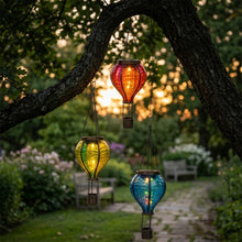 Lade das Bild in den Galerie-Viewer, 3er Set Solar Ballon bunt 37 cm modern Deko Leuchte Garten LED Lampe Outdoor