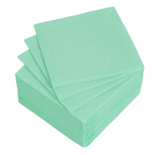 Lade das Bild in den Galerie-Viewer, 40er Set Servietten Papier Mint Grün 25 cm Cocktailservietten Papierservietten modern