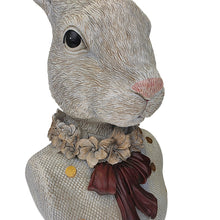 Lade das Bild in den Galerie-Viewer, Hasenbüste Polyresin Herr od. Dame 39 cm modern Osterhase Osterdekoration Deko Ostern Büste Hasenfigur Hase Dekohase