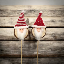Lade das Bild in den Galerie-Viewer, 2er Set Dekostecker Nikolauskopf