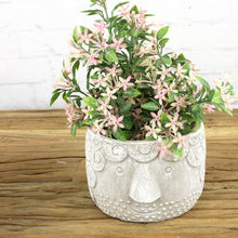 Lade das Bild in den Galerie-Viewer, 3er Set Blumentopf Gesicht Grau