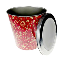 Lade das Bild in den Galerie-Viewer, XL Gebäckdose Rot Weiß oder Wichtel 23 cm Metall Weihnachtsdose Keksdose Plätzchenaufbewahrung
