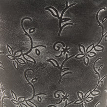 Lade das Bild in den Galerie-Viewer, 2er Set Dekoeimer Schwarz Vintage Blumenmuster Metall Pflanztopf Dekoaufbewahrung