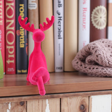 Lade das Bild in den Galerie-Viewer, Kantenhocker Rentier Fuchsia, Grau, Orange oder Pink 20 cm modern Dekorentier Weihnachtsdekoration Dekoration Weihnachten