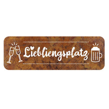 Lade das Bild in den Galerie-Viewer, Dekoschild Lieblingsplatz Metall Rost