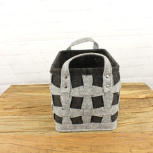 Lade das Bild in den Galerie-Viewer, 3er Set Filzkorb Hell-Dunkelgrau