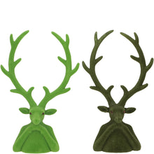 Lade das Bild in den Galerie-Viewer, Dekobüste Hirsch 30 cm modern Kunststoff beflockt Dekohirsch Büste Dekofigur