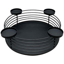 Lade das Bild in den Galerie-Viewer, Adventskranz Metall Schwarz 30 cm Weihnachtsdeko Metallkranz Tischdeko