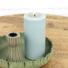 Lade das Bild in den Galerie-Viewer, Deko Tablett grün wellig Obstschale Dekoschale