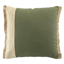 Lade das Bild in den Galerie-Viewer, Dekokissen Grün 40 x 40 cm Baumwolle Jute