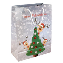 Lade das Bild in den Galerie-Viewer, 3er Set Geschenktüte Rentiere Papier