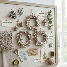 Lade das Bild in den Galerie-Viewer, 3er Set Filzkränze Beige Braun Kleine Dekokränze Ø 10 cm Aufhängeschlaufen – Blatt-, Zweig- und Blütenmotive für Wand, Tür und Geschenke