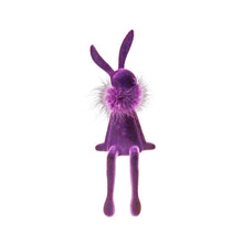 Lade das Bild in den Galerie-Viewer, Kantenhocker Osterhase Lila, Magenta oder Orange Kunststoff beflockt modern Dekohase Osterdekoration Dekoration Ostern