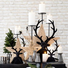 Lade das Bild in den Galerie-Viewer, Dekobüste Hirsch 30 cm modern Kunststoff beflockt Dekohirsch Büste Dekofigur