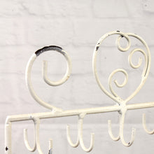 Lade das Bild in den Galerie-Viewer, Schmuckständer Altweiß Shabby Chic Schmuckhalter Schmuckorganizer Weiß Landhaus