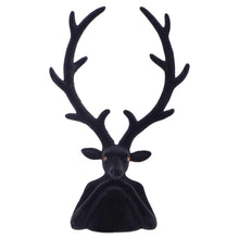 Lade das Bild in den Galerie-Viewer, Dekobüste Hirsch 30 cm modern Kunststoff beflockt Dekohirsch Büste Dekofigur
