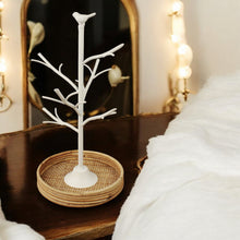 Lade das Bild in den Galerie-Viewer, Schmuckbaum Weiß Braun Metall Schmuckständer modern Schmuckhalter