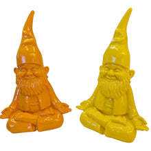 Lade das Bild in den Galerie-Viewer, Dekozwerg Yoga Gelb od. Orange 19 cm Zwerg Yogazwerg Gartenzwerg modern Dekofigur