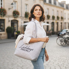 Lade das Bild in den Galerie-Viewer, Filztasche Lieblingstasche Hellgrau 45 cm Filz Tasche Grau Einkaufstasche