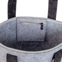 Lade das Bild in den Galerie-Viewer, Filztasche Lieblingsbegleiter Hellgrau 39 cm Filz Tasche Grau Einkaufstasche