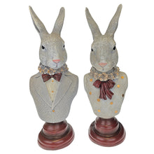 Lade das Bild in den Galerie-Viewer, Hasenbüste Polyresin Herr od. Dame 39 cm modern Osterhase Osterdekoration Deko Ostern Büste Hasenfigur Hase Dekohase
