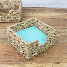 Lade das Bild in den Galerie-Viewer, 2er Set Serviettenkorb Naturfasern braun Serviettenhalter modern Serviettenaufbewahrung