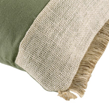 Lade das Bild in den Galerie-Viewer, Dekokissen Grün 40 x 40 cm Baumwolle Jute