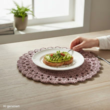 Lade das Bild in den Galerie-Viewer, 2er Set Platzset Altrosa Raffia 38 cm Tischset Tischuntersetzer Tischwäsche Tischdeko