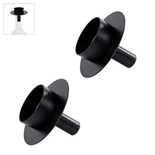 Lade das Bild in den Galerie-Viewer, 2er Set Teelichthalter Flasche Metall Schwarz