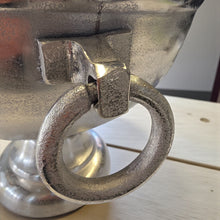 Lade das Bild in den Galerie-Viewer, Sektkühler Alu Silber 40 cm Antiksilber Weinkühler Champagnerkühler