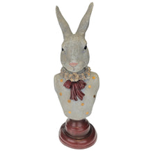 Lade das Bild in den Galerie-Viewer, Hasenbüste Polyresin Herr od. Dame 39 cm modern Osterhase Osterdekoration Deko Ostern Büste Hasenfigur Hase Dekohase