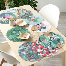 Lade das Bild in den Galerie-Viewer, 4er Set Platzset rund Blätter