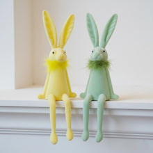 Lade das Bild in den Galerie-Viewer, Kantenhocker Osterhase Gelb 37 cm Dekohase Osterdeko Deko Ostern