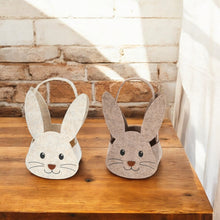 Lade das Bild in den Galerie-Viewer, 2er Set Ostergeschenkkörbe Filz Hasen Osterkorb Geschenkkorb Ostern Dekoration Filzkörbchen