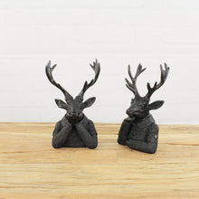 Lade das Bild in den Galerie-Viewer, 2er Set Hirschbüste Schwarz