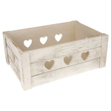 Lade das Bild in den Galerie-Viewer, Deko Holzkiste grau Dekokiste Kiste Herz