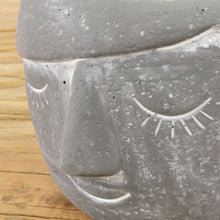 Lade das Bild in den Galerie-Viewer, 3er Set Blumentopf Gesicht Grau